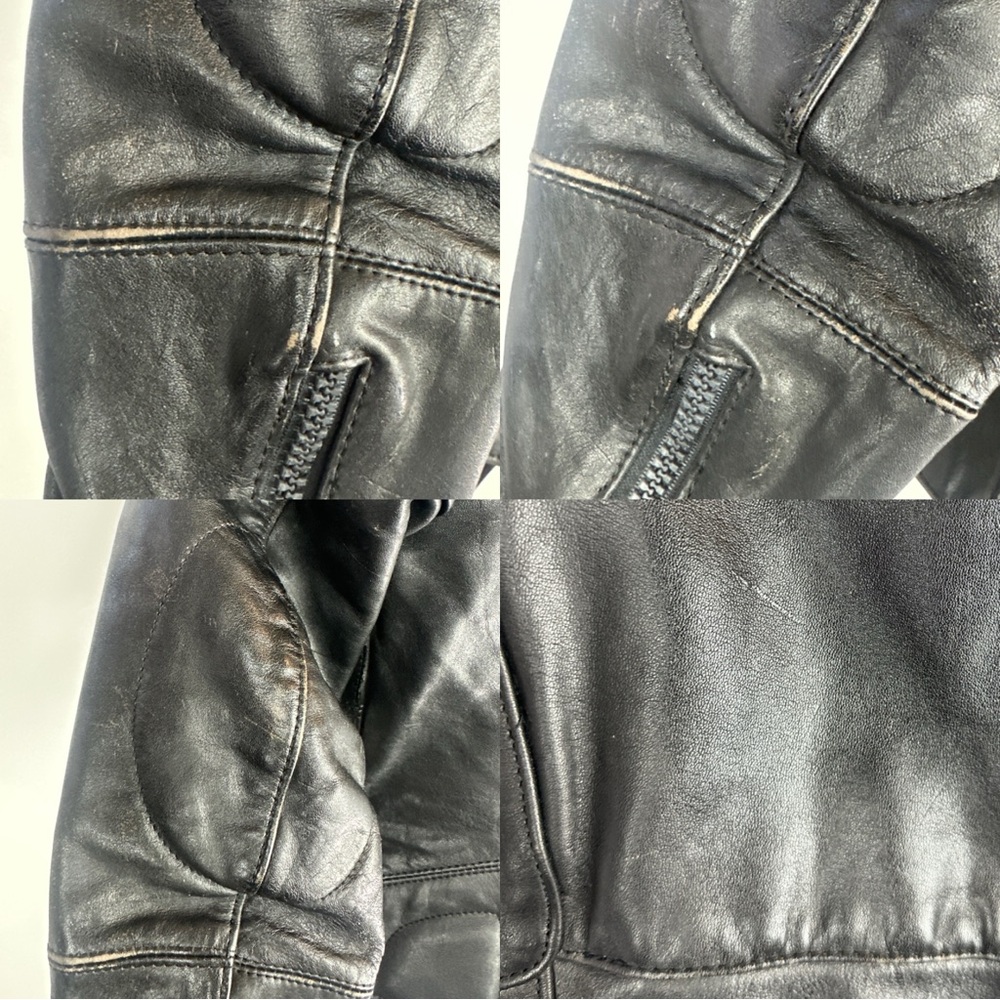 Vintage Hein Gericke x Harley Davidson Leather Motorcycle Jacket Double Zipper - Picture 14 of 16